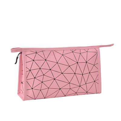 China 100% Hot Sale 2020 PU Leather Cosmetic Pouch Eco-friendly Bag Rose Logo Waterproof Easy Carry Makeup Bag Custom Toiletry Bags For Girls for sale