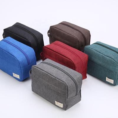 China 100% Eco-friendly Customized Canvas Cosmetic Bags Large Bag Cotton Travel Pouch Man Cotton Makeup Bag for sale