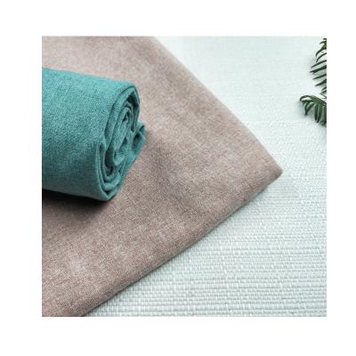 China Wholesale Tear-Resistant Best Selling Heavy Duty Polyester Linen Look Plush Modern Simple Sofa Fabric Polyester Bonded Sofa Upholstery for sale