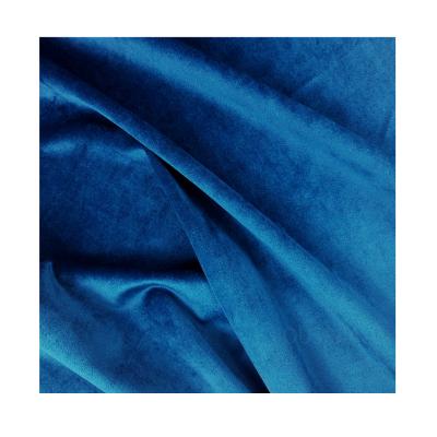 China 250 Gsm Waterproof In Stock Free Sample Italian Classic Polyester Sofa Couch Cafe Chair Modern Luxury Blue Velvet Cheap Fabric Cover for sale