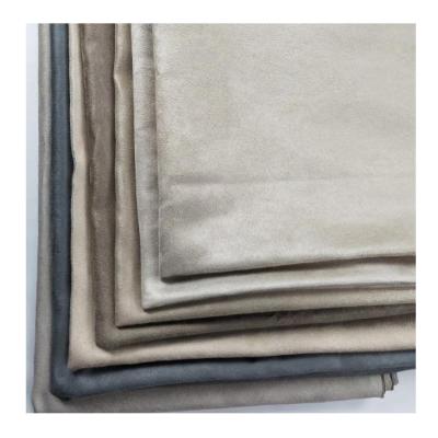 China 200GS Polyester Faux Suede Synthetic Leather Fabrics Anti-static Woven Plain Semi-Matte Micro Suede Fabrics Upholstery Fabrics For Sofa for sale