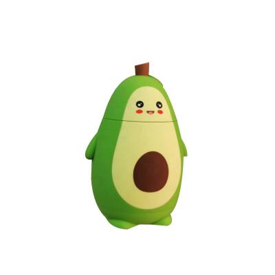 China Sustainable Shaotian Cartoon Avocado Shape Drinking Bottle Cute Cup Mugs Double Wall Eco Friendly Kawaii Kids Glass Water Bottles For Kids for sale