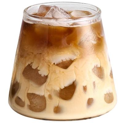 China Viable Shaotian Unique Heat Resistant Mountain Shaped Iced Milk Glass Cup Juice Drinkware Glass Drinking Tumblers Beer Reusable Coffee for sale