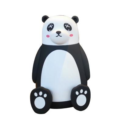 China Viable ShaotIan Amazon Kawaii Girls Bottles 3D Cartoon Panda Animal Water Bottle With Silicone Sleeve Borosilicate Glass Drink Bottle for sale