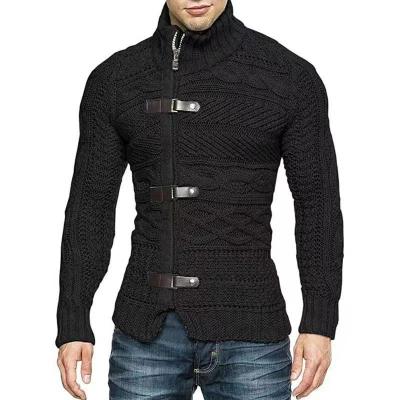 China Comfotable OEM Men's Sweater Cable Knit Woolen Sweater With V Neck Man Cotton Sweater for sale