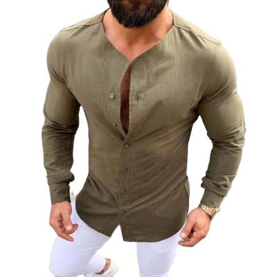 China Anti-pilling mens shirt brand 2020 dress shirts long sleeve slim fit long sleeve dress shirts men for sale