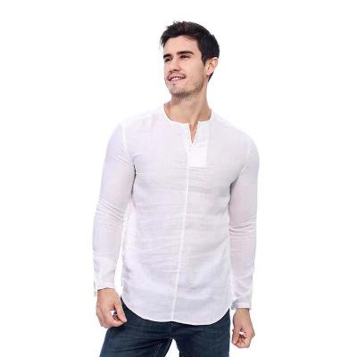 China Wholesale Custom Anti-pilling Men's Canvas Shirt For Men Shirt Dress Homme Camisas White Mens Shirts for sale