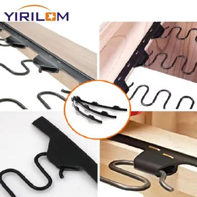 China Custom Sofa Accessories Black PVC Sofa Zig Zag Spring 10cm 12cm Plastic Zig Zag Springs Hinge Strip for sale