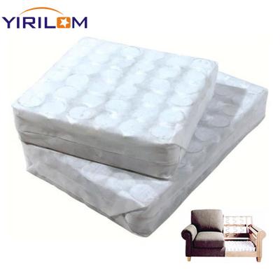 China 18*18*4 Inches High Carbon Steel With 80gsm Fabric Pocket Spring Coils For Sofa Cushion for sale