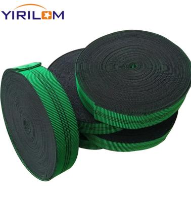 China Polyester High Elasticity Sofa Webbing With Rubber For Furniture Repair And Elastic Band for sale