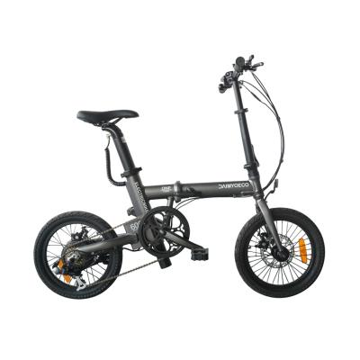 China 16 Inch Mini E Bike Boys Electric Folding Bike 36V 250W Mini Foldable Bicycle for sale