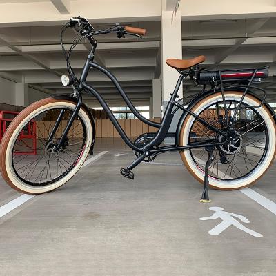 China Electric City E Bike 7 Speed ​​Ladies Vintage City Cruiser Mens E Bicycles for sale