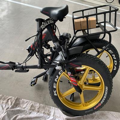 China Ebike Folding Fat Boy Delivery E Bicycle With Rear Basket For Adult for sale