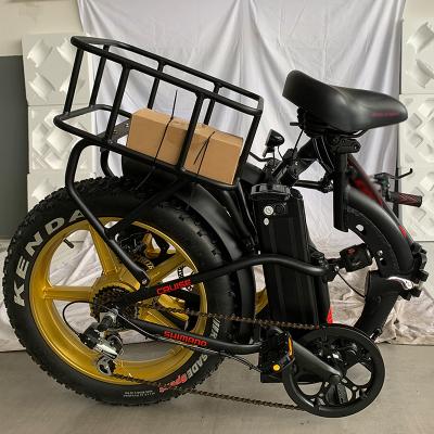 China Fat Delivery E Bike Folding Electric Bicycle Full Suspension Electric Cycle for sale