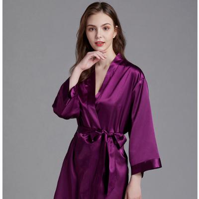 China Silk Women Custom Robes Wedding Satin QUICK DRY Bridal Kimono Robe for sale