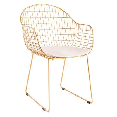 China High Quality Classic Metal Wire Chair Luxury Gold Hotel / Lobby Chairs Chairs for sale