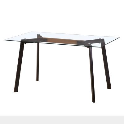 China Excellent quality modern furniture dining table with metal legs for sale