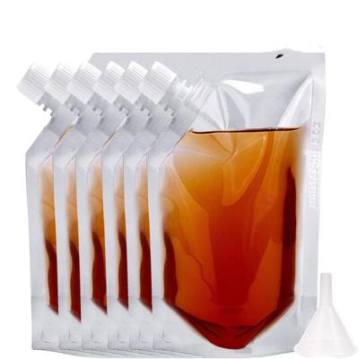 China Recyclable Spout Bag 250~ 1000ml Stand Up Bag Clear Pouch Spout Liquid Drink Juice for sale