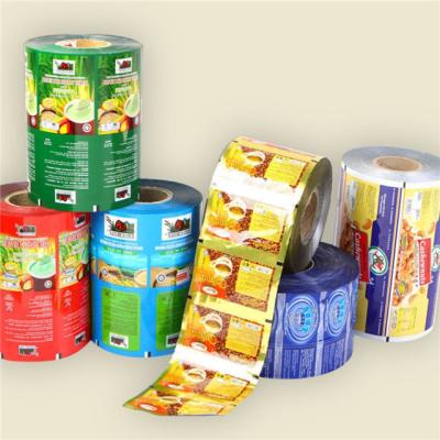 China Moisture Proof Custom Printed Logo Food Grade Packaging Film Rolls / Stretch Plastic Plastic Sheet Roll for sale