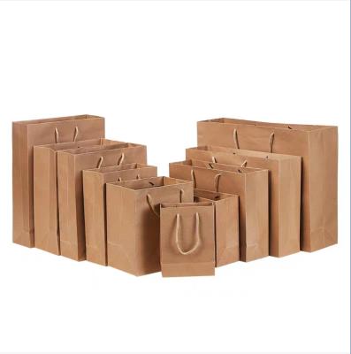 China Recyclable Customed Logo Name Extra Large Brown Kraft Paper Bag With Twisted Paper Handle For Pizza And Cake for sale