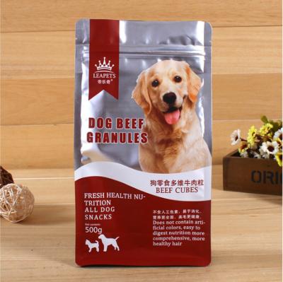 China Food Custom Aluminized Octagonal Seal Zipper Pet Food Bags for sale