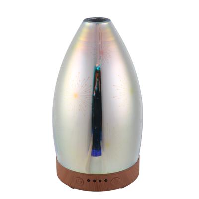 China Hotel Creative Glass Humidifier 3D Glass Home Electronic Atomization Custom Colorful Fresh Aroma Diffuser for sale