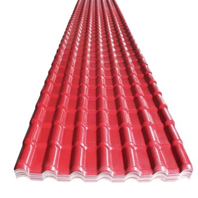 China 2021 American Hot Sale ASA Impact Resistance Roofing Sheet Insulation Synthetic Resin PVC Roof Tile for sale