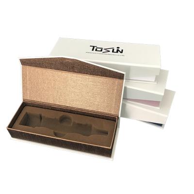 China TOSUN Paper Box Recyclable Hot Selling Paper Box Magnetic Book Shaped Magnetic Cosmetics Lotion Rigid Paper Packaging Boxes Beauty Packaging for sale