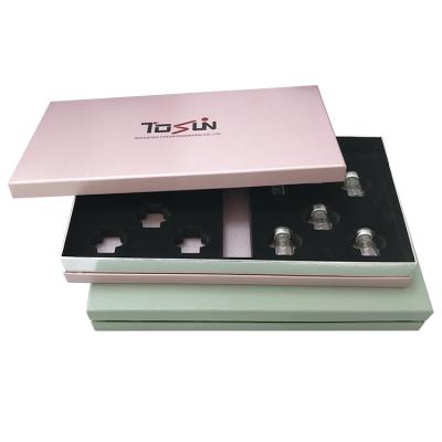 China TOSUN Recyclable Custom Lid Base Box With Neck Small Cosmetics Skin Care Essence Oil Bottle Packaging Boxes for sale