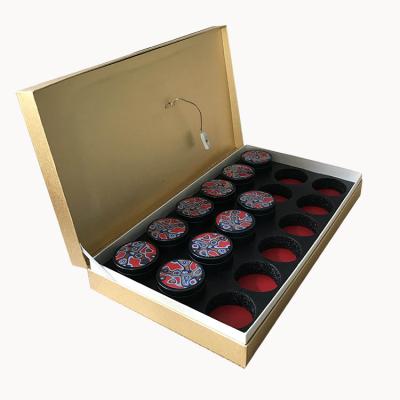 China TOSUN Recyclable Tea 18 Bottles Box Gift Custom Paper Boxes Green Tea Packaging Black Tea Box Wrapping Paper for sale