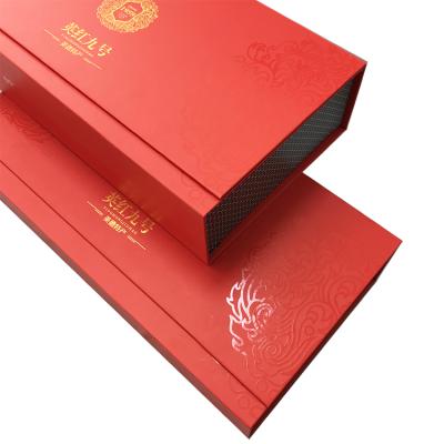 China TOSUN Double Opening Door Paper Box Recyclable Rigid Black Tea Package Gifts Packaging Tea Boxes for sale