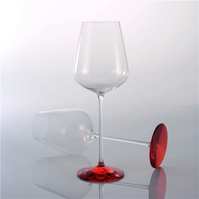 China High Grade Crystal Base Customize Luxury Crystal Red Wine Goblet Cups Glass For Business Gift for sale