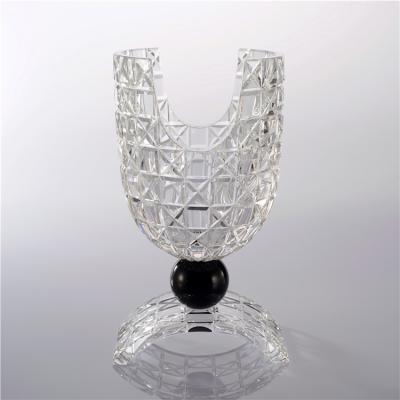 China Wholesale custom decor MODERN vase outlet K9 luxury Crystal Vase to wedding decor for sale