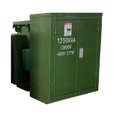 China Three Phase Power Distribution Transformer Loop Mounted Liquid Filled 215kva 300kva 500kva 750kva for sale