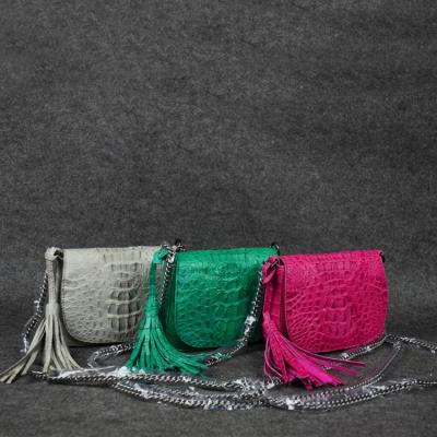 China Lady Micro Crocodile Chain Cross Body Bags Lady Micro Crocodile Body Bags Crocodile Purse Luxury Fashion for sale