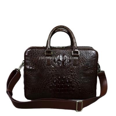 China NATIONAL Luxury Messenger Bag Men Crocodile Leather Briefcase Customized Handbags Men Crocodile Shoulder Bags for sale