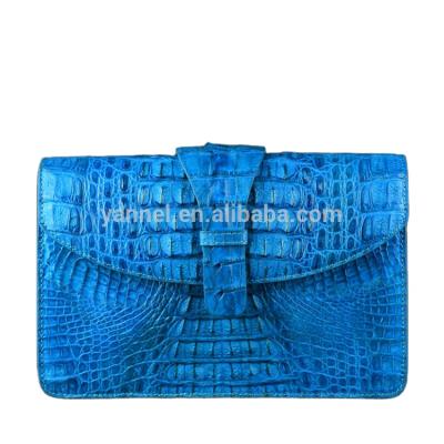 China Clutch Bag Crocodile Lady Clutch Bag True in Teal Colors Lady Bag Summer Colors Art Exotic Jewelry for sale