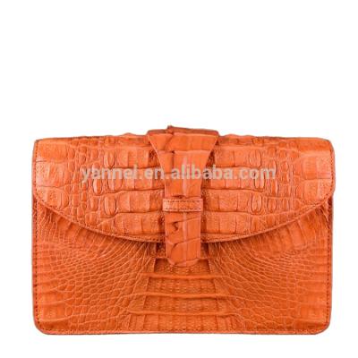 China Orange Exotic Chic Lady Handbag Clutch Bags Genuine Crocodile Bag Genuine Leather Handbags for sale