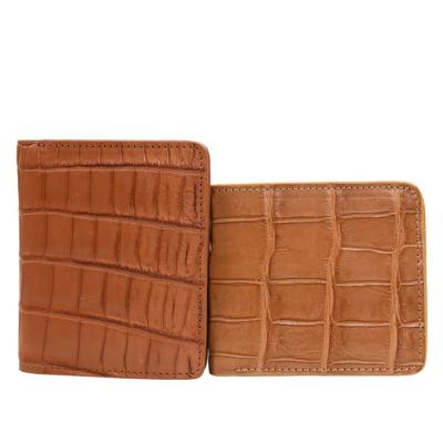 China Leather Accessories Brand Crocodile Wallet RFID Crocodile Wallet 2021 Fold Leather Purse for sale