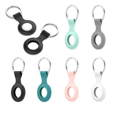 China Anti-fall Amazon Top Selling Silicone Liquid Case With Key Chain Tracker Key Anti-lost Cover Device Suitable For Apple Airtags for sale