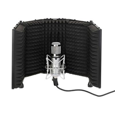 China 5-Panel Adjustable Wall Panel For Better Result Noise Reduction Foam Studio Recording 5-Panel Mic Microphone Foam Windshield Sound Isolation Shield for sale