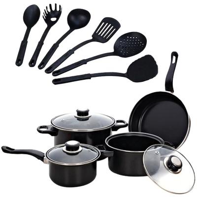 China New 2021 Sustainable 13pcs Non Stick Iron Cookware Set For Home And Hostel for sale