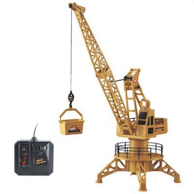 China Remote Control In Amazon Top Selling Real Action RC Tower Crane 360 ​​Degree Rotation Diy Collected Toy Remote Control Construction Tower Crane Toy For Kids for sale