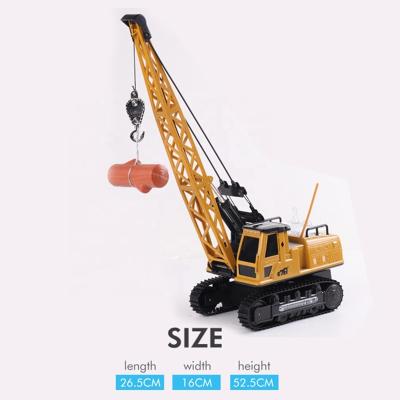 China Best Selling Eco-Friendly Hardware 10 Channel RC Construction Crawler Crane Truck Remote Control Toys Mobile Crane for sale