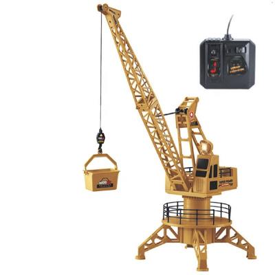 China Remote Control In Hot Sale Real Action RC Tower Crane 360 ​​Degree Rotation Diy Collected Toy Remote Control Construction Tower Crane Toy For Kids for sale