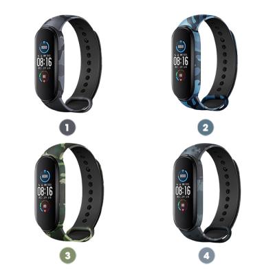 China Smart Rubber Band Watch Strap for Xiaomi MI Band 5, Camouflage TPU Watch Strap for Xiaomi Miband 5 for sale