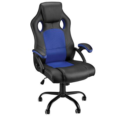 China Factory Style Direct Cooling Blue Back Racing Computer Gaming Desk Gaming Chair for sale