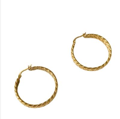 China Nickel Plating Free High Quality 18K Vacuum Plating Stainless Steel Clip On Earrings Ear Clip Hoop Earrings Jewelry for sale