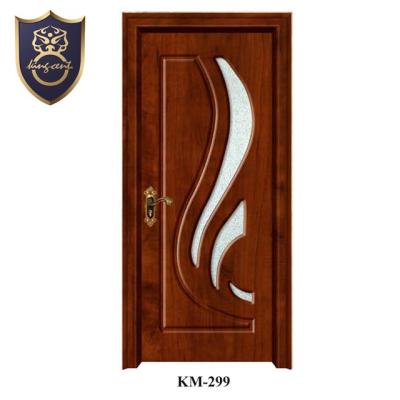 China New Style Waterproof Flush Design MDF Door With Glass for sale