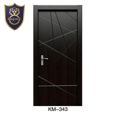 China PVC Waterproof Flush Door Interior Wooden Home Decorative Swing Internal Front Door for sale